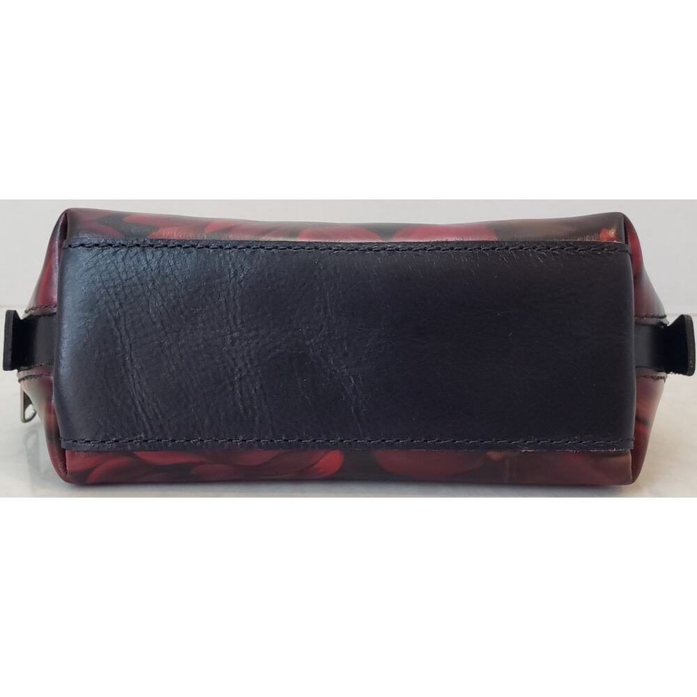 NIOB Patricia Nash Leather Capriana Cosmetic Bag Rustic Mums Pattern - Picture 8 of 14